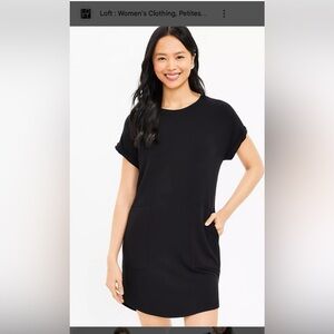 Lou & Grey Black Signaturesoft Pocket Shift Dress